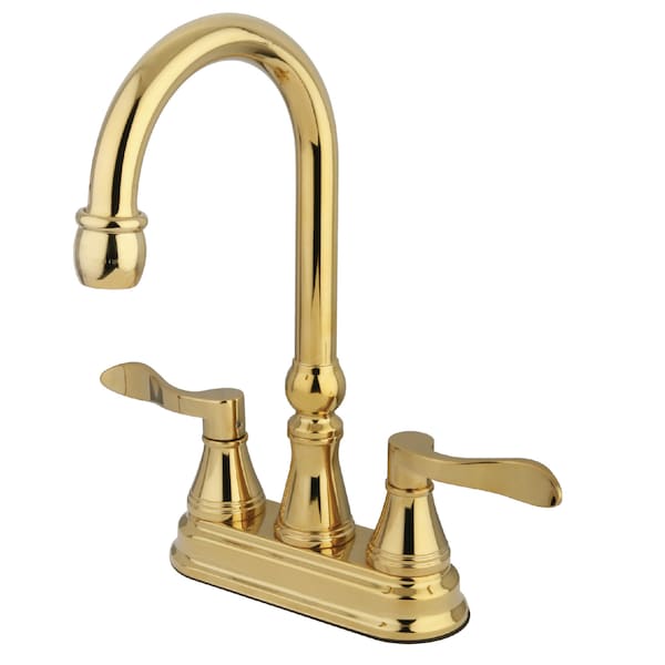NuFrench, 4" Bar Faucet, Polished Brass